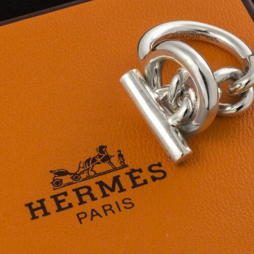 Anello in argento 925 serie "Croisette" di Hermès